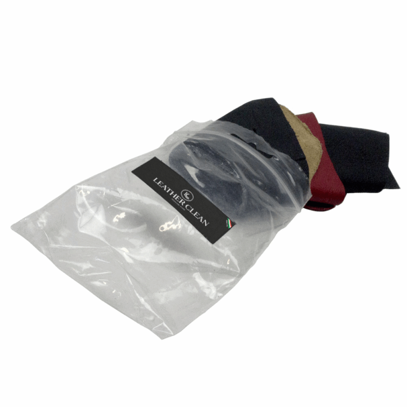 Chute de cuir pochette ouverte